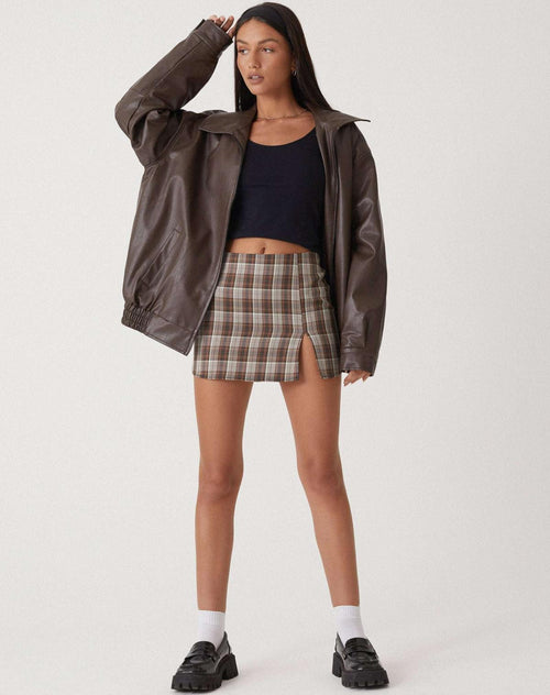 Bianca | Donna Giacca Bomber Ecopelle Oversize Zip
