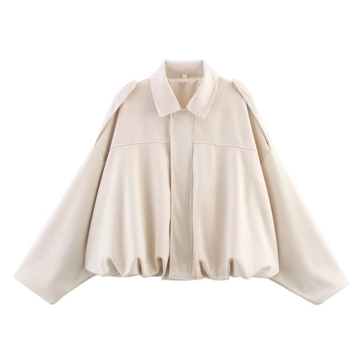 Bianca | Giacca Bomber da Donna Oversize Scamosciata Zip Frontale 10