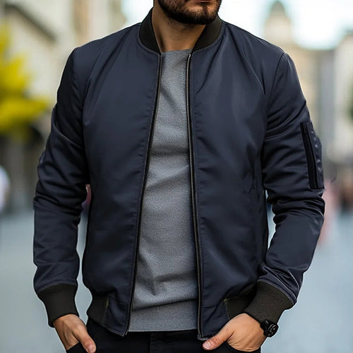 Bongo | Bomber con Chiusura a Zip Blu marino
