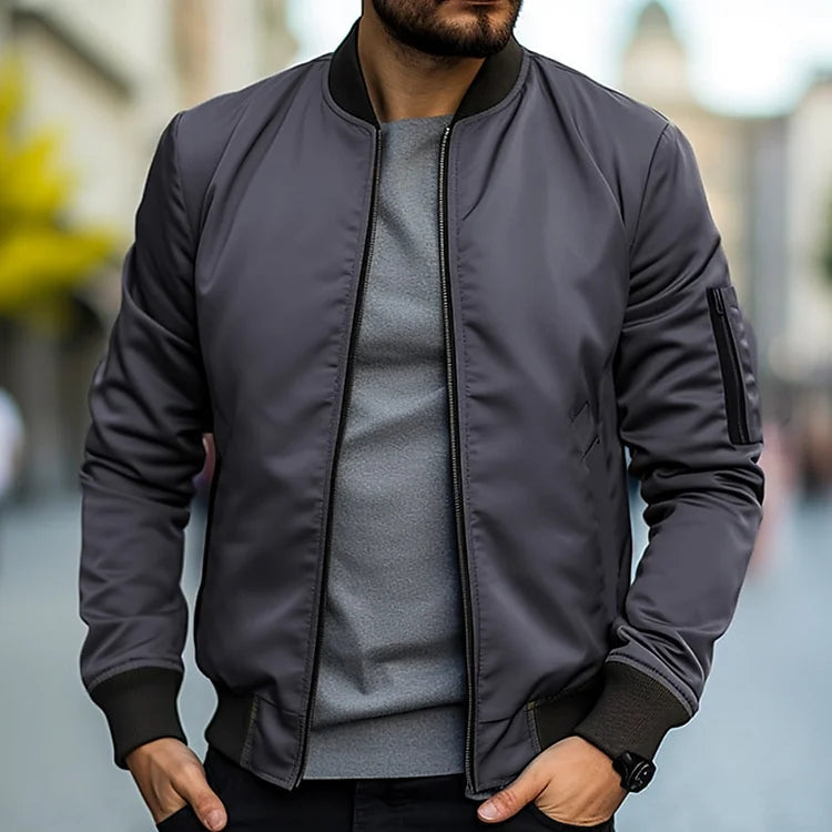 Bongo | Bomber con Chiusura a Zip Grigio scuro