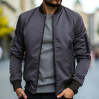 Bongo | Bomber con Chiusura a Zip Grigio scuro
