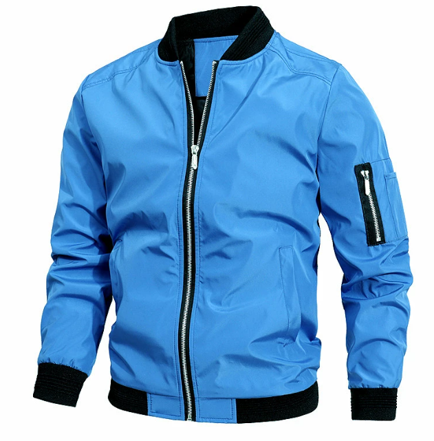 Bongo | Bomber con Chiusura a Zip Azzurro