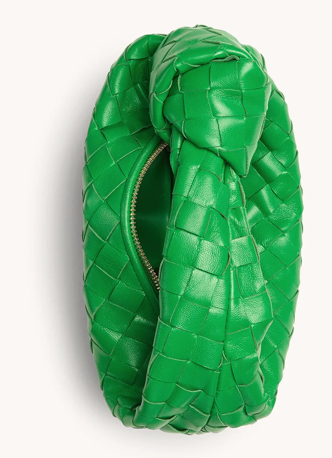 Borsa a Spalla con Nodo in Pelle Intrecciata da Donna | Angelie