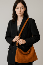Borsa a Spalla in Pelle Scamosciata per Donna | Charisse