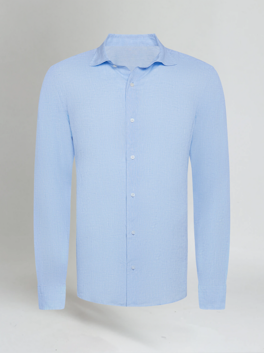 Breez | Camicia Lino Azzurra Casual