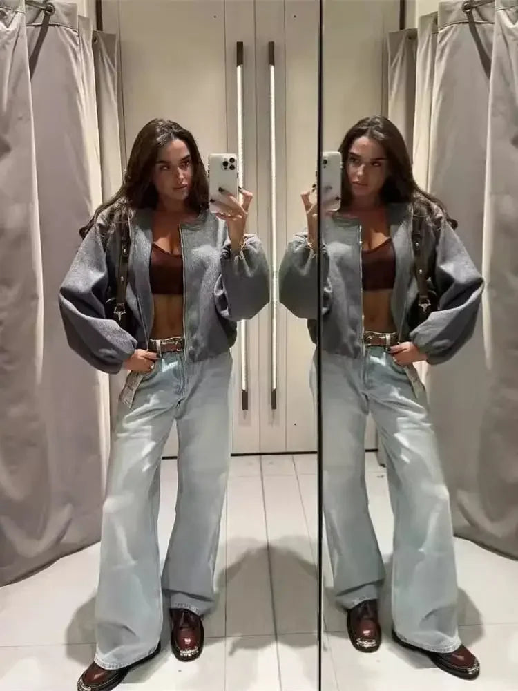 Brooke | Giacca Bomber da Donna Cropped Collo Rotondo Zip 5
