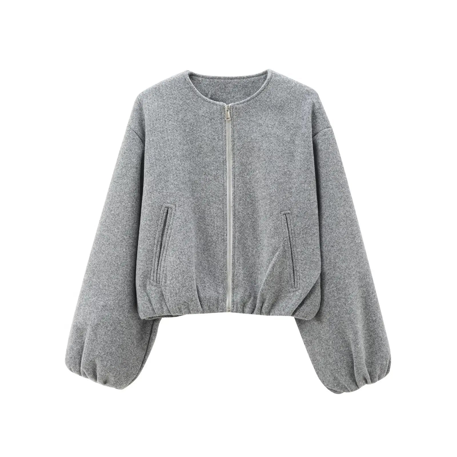 Brooke | Giacca Bomber da Donna Cropped Collo Rotondo Zip 9