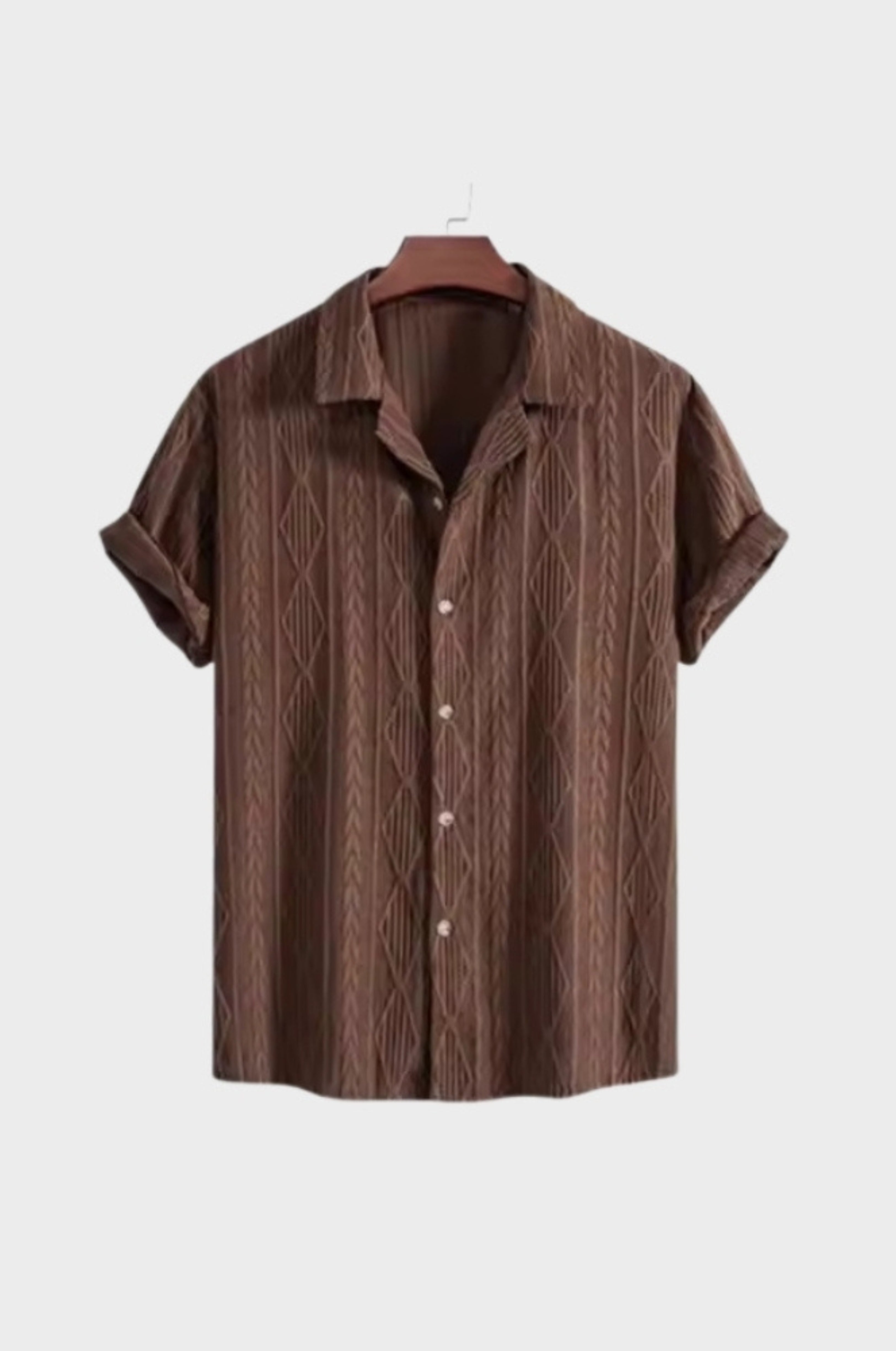 Camicia Jacquard per Uomini | Natrix Caffè Scuro