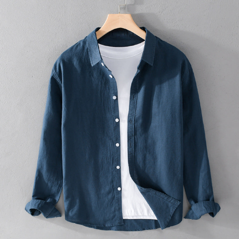 Camicia di Cotone Palermo per Uomo Modello | Alonzo Blu Navy