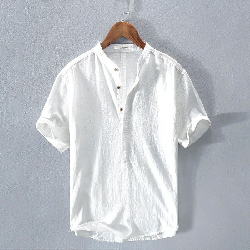 Camicia in Lino per Uomini | Trinex Bianco