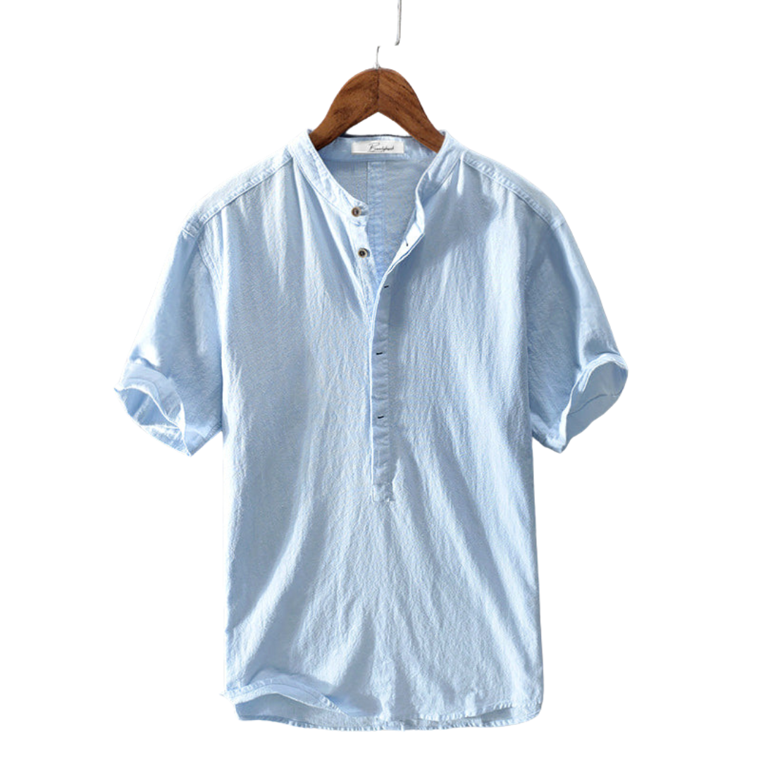 Camicia in Lino per Uomini | Trinex Azzurro
