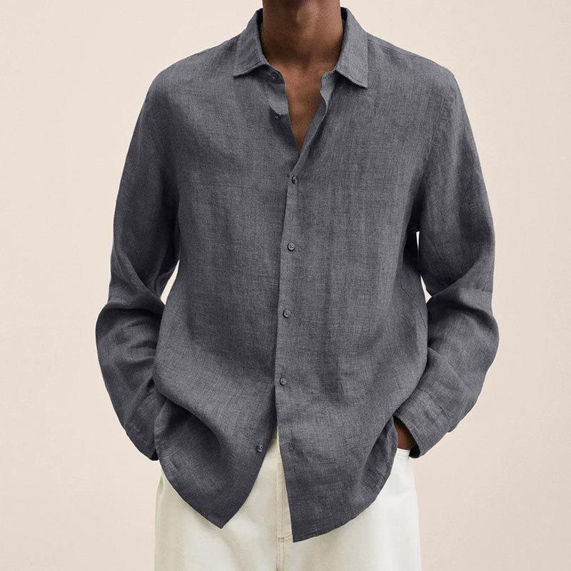 Camicia in Lino per Uomini | Varnix Grigio