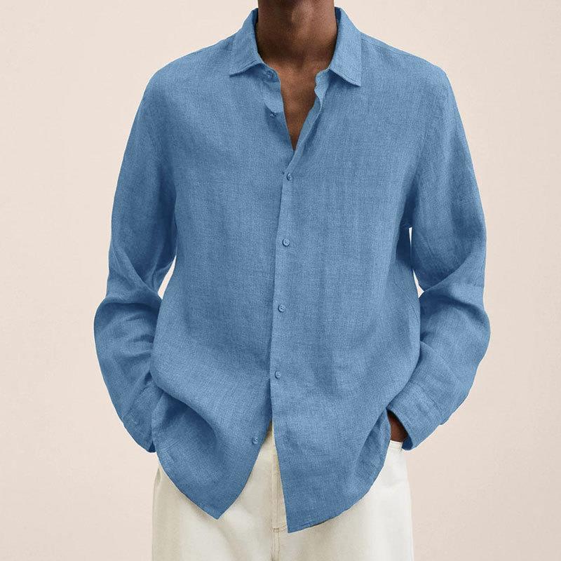 Camicia in Lino per Uomini | Varnix Azzurro