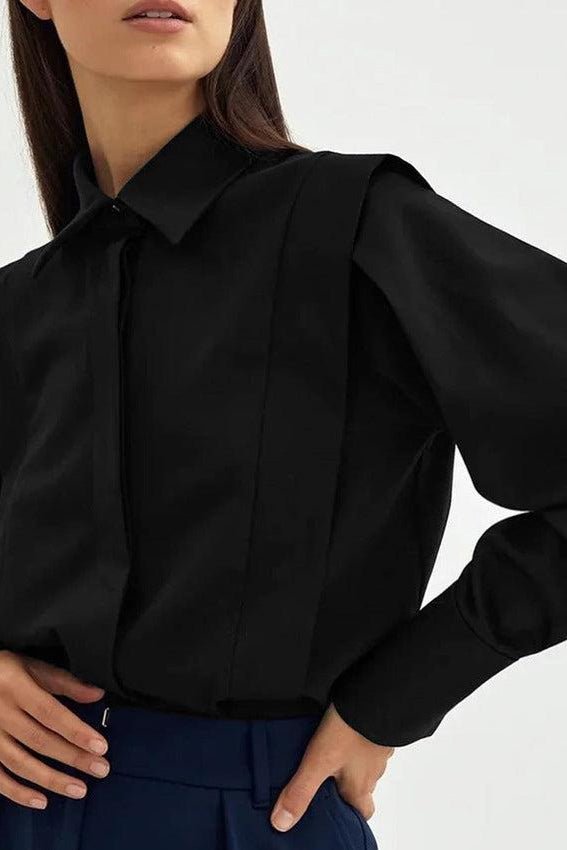 Camicia Donna Elegante a Maniche Lunghe | Martina Nero