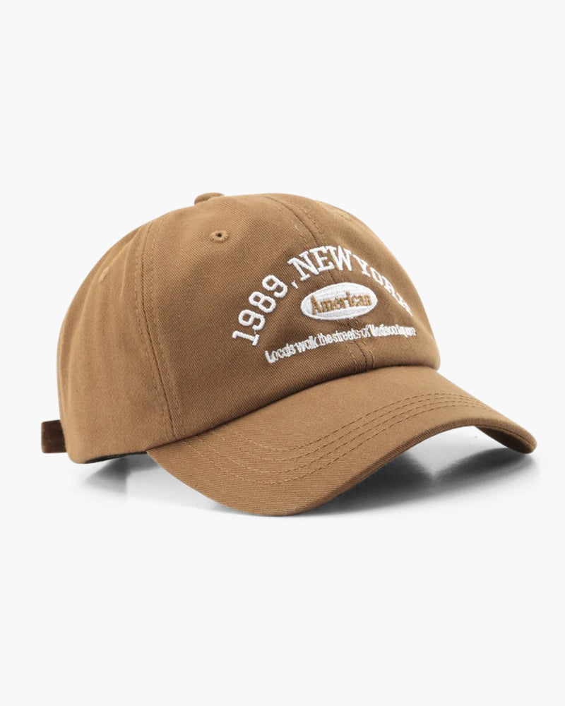 Cappellino da Baseball Ricamato Vintage | Brooklyn Marrone Taglia Unica
