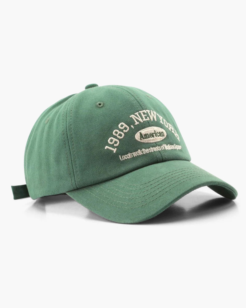 Cappellino da Baseball Ricamato Vintage | Brooklyn Verde Taglia Unica