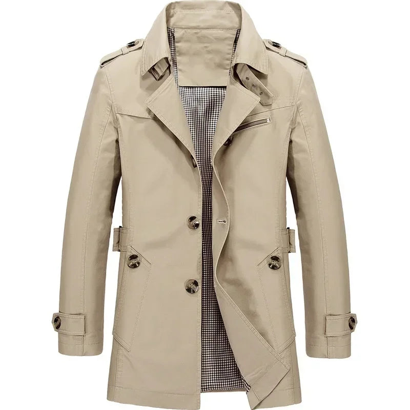 Cappotto Impermeabile Midi per Uomini | Natrix Beige