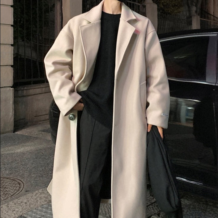 Cappotto Oversize in Lana per Uomini | Fentrix Crema