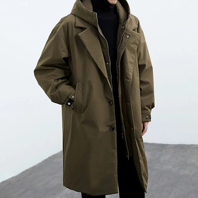 Cappotto Impermeabile con Cappuccio per Uomo | Vyrne Verde