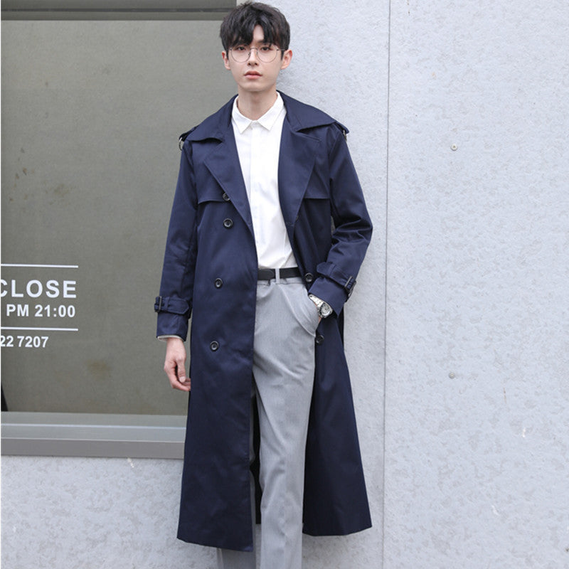 Cappotto Trench Lungo per Uomini | Brexton Blu Navy