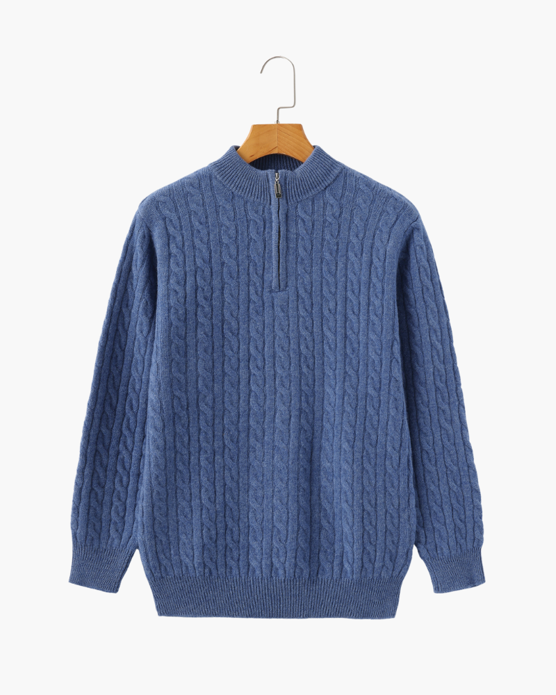 Cardigan Mezza Zip per Uomini | Veltra Blu