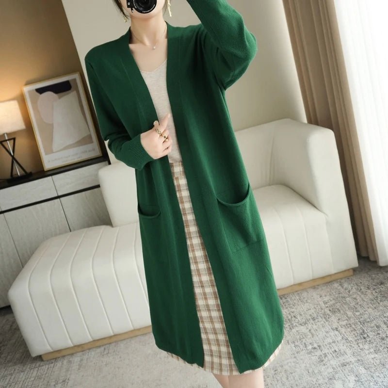 Cardigan Lungo Donna con Tasche | Laura