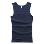 Cavino | Canotta Uomo Palestra Senza Maniche Blu Navy