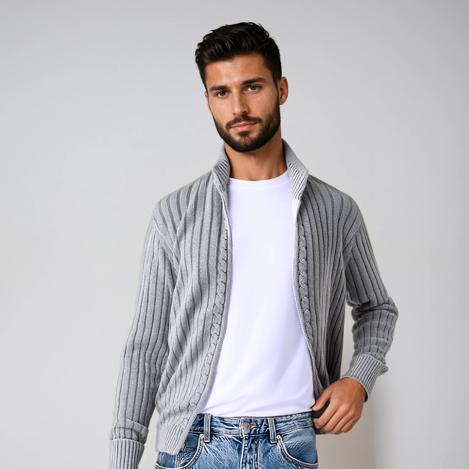 Cavira | Cardigan Maglia Autunnale con Zip