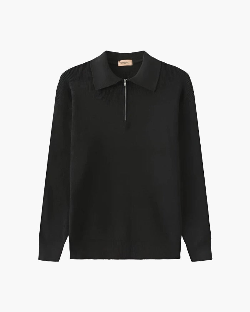 Maglione Mezza Zip per Uomini | Vexon Grigio Scuro
