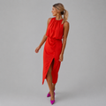 Sleeveless Round Neck Midi Dress for Women