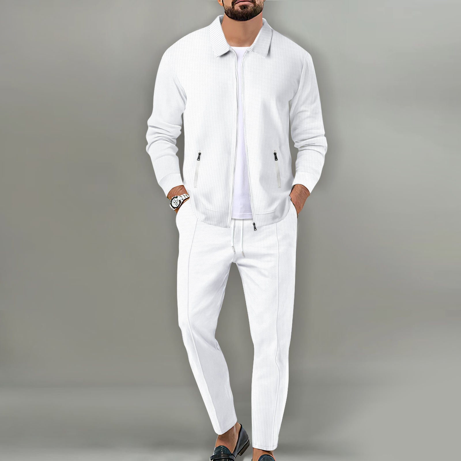 Tuta Uomo 2 Pezzi Completo | Netrik Bianco