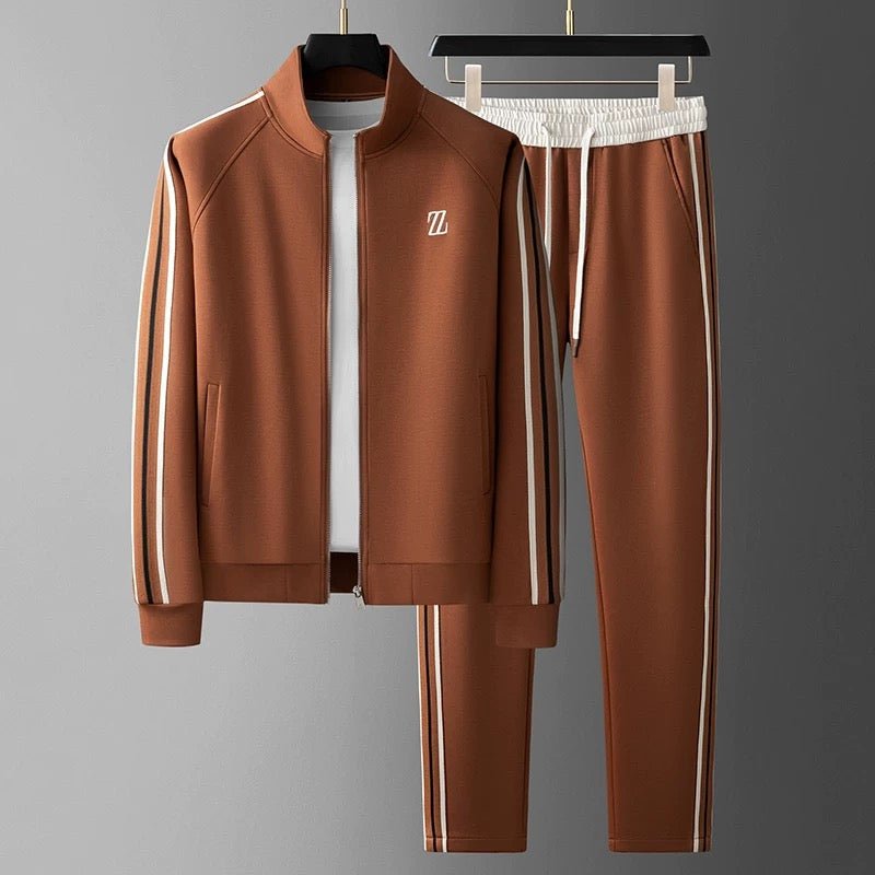 Completo Sportivo da Uomo con Giacca e Pantaloni a Righe Laterali | Zayn