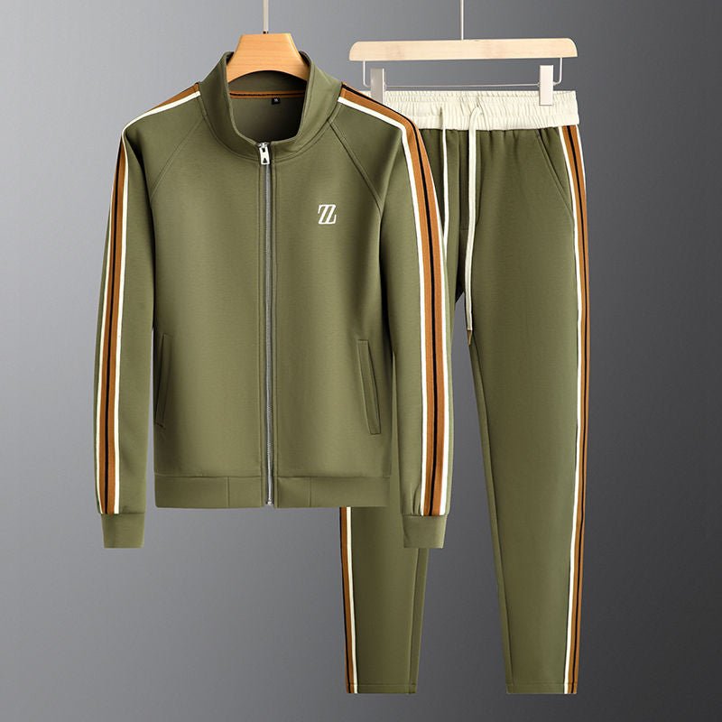 Completo Sportivo da Uomo con Giacca e Pantaloni a Righe Laterali | Zayn