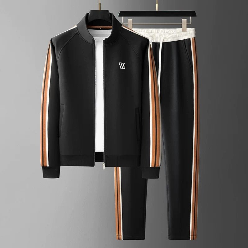 Completo Sportivo da Uomo con Giacca e Pantaloni a Righe Laterali | Zayn