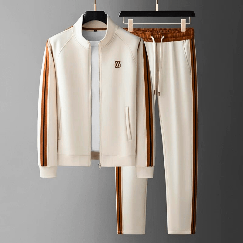 Completo Sportivo da Uomo con Giacca e Pantaloni a Righe Laterali | Zayn