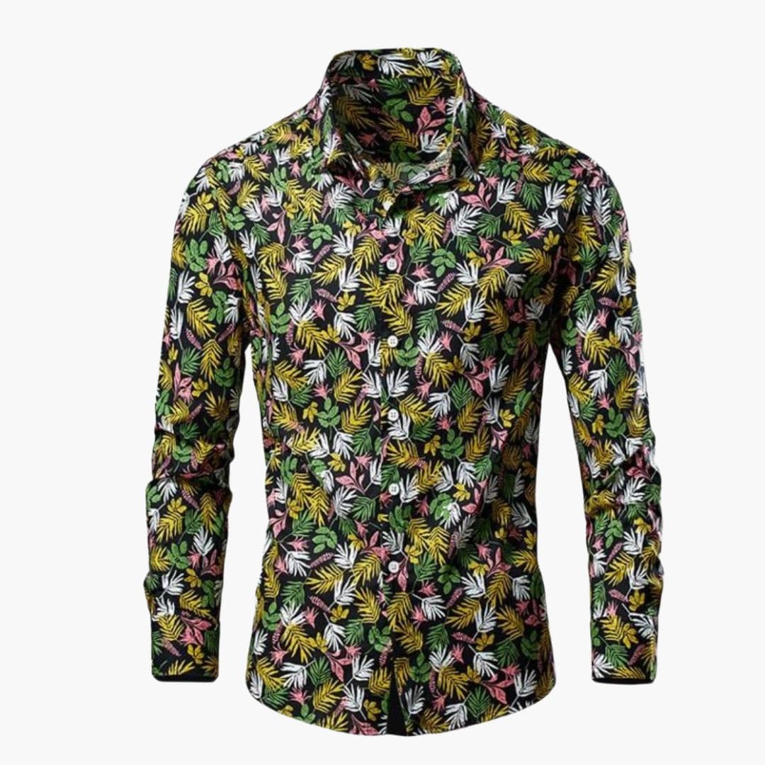 Corin | Camicia Da Uomo A Maniche Lunghe Con Bottoni E Motivo Floreale 2