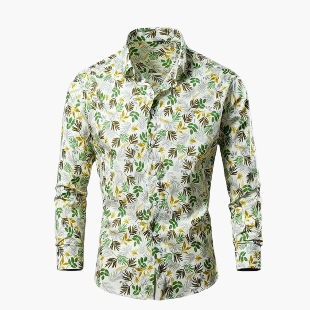 Corin | Camicia Da Uomo A Maniche Lunghe Con Bottoni E Motivo Floreale 3