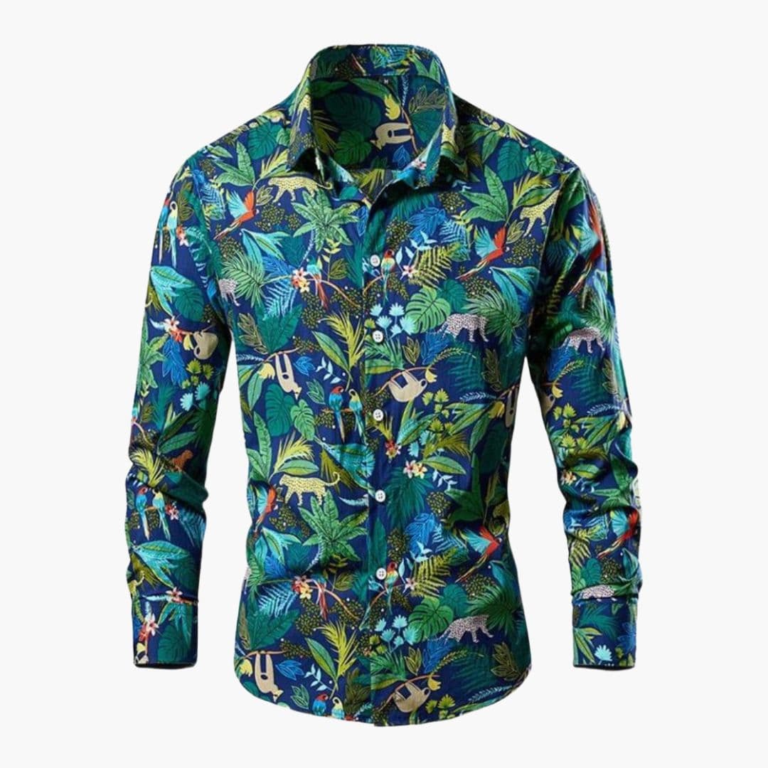Corin | Camicia Da Uomo A Maniche Lunghe Con Bottoni E Motivo Floreale 5