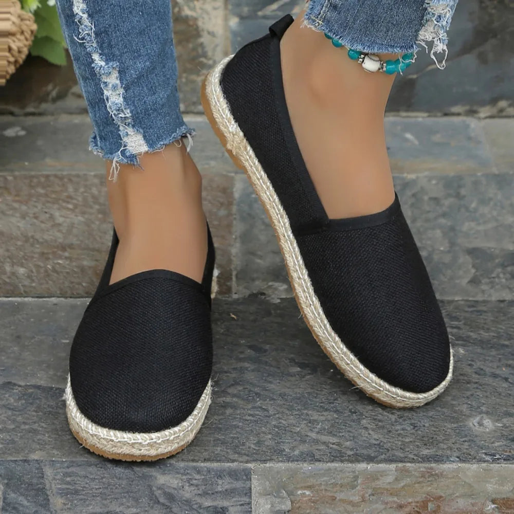 Corsa | Scarpe Basse Espadrillas Estive Traspiranti Nero