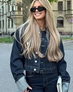 Diana | Donna Completo Denim Con Jeans Gamba Larga e Giacca