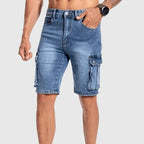 Dino | Pantaloncini Cargo Denim Con Tasche Laterali