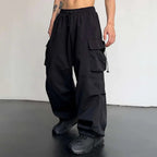 Domeno | Pantaloni Cargo Moderni Con Multitasche Nero