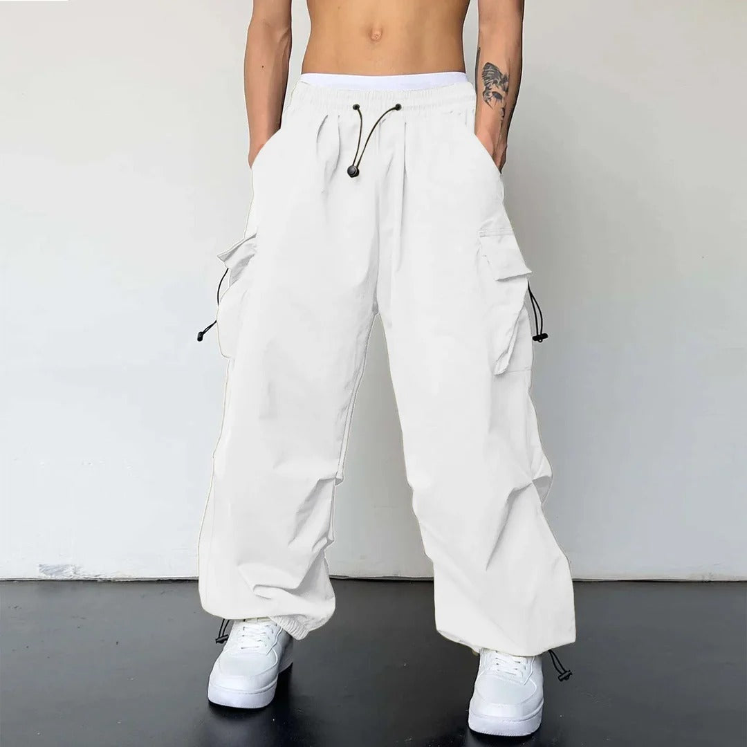 Domeno | Pantaloni Cargo Moderni Con Multitasche Bianco