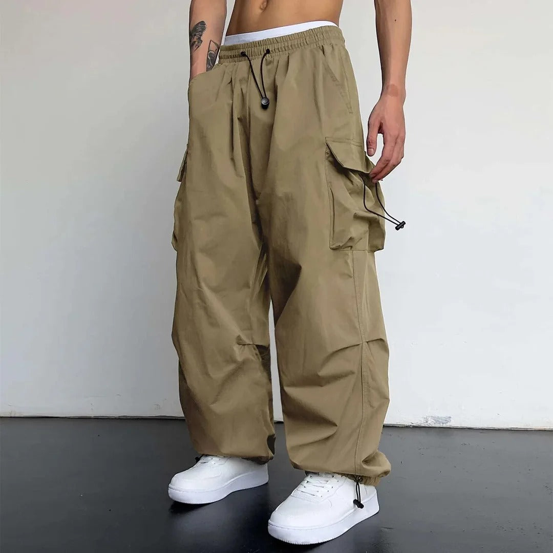 Domeno | Pantaloni Cargo Moderni Con Multitasche Kaki