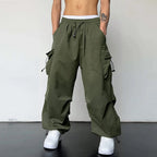 Domeno | Pantaloni Cargo Moderni Con Multitasche Verde