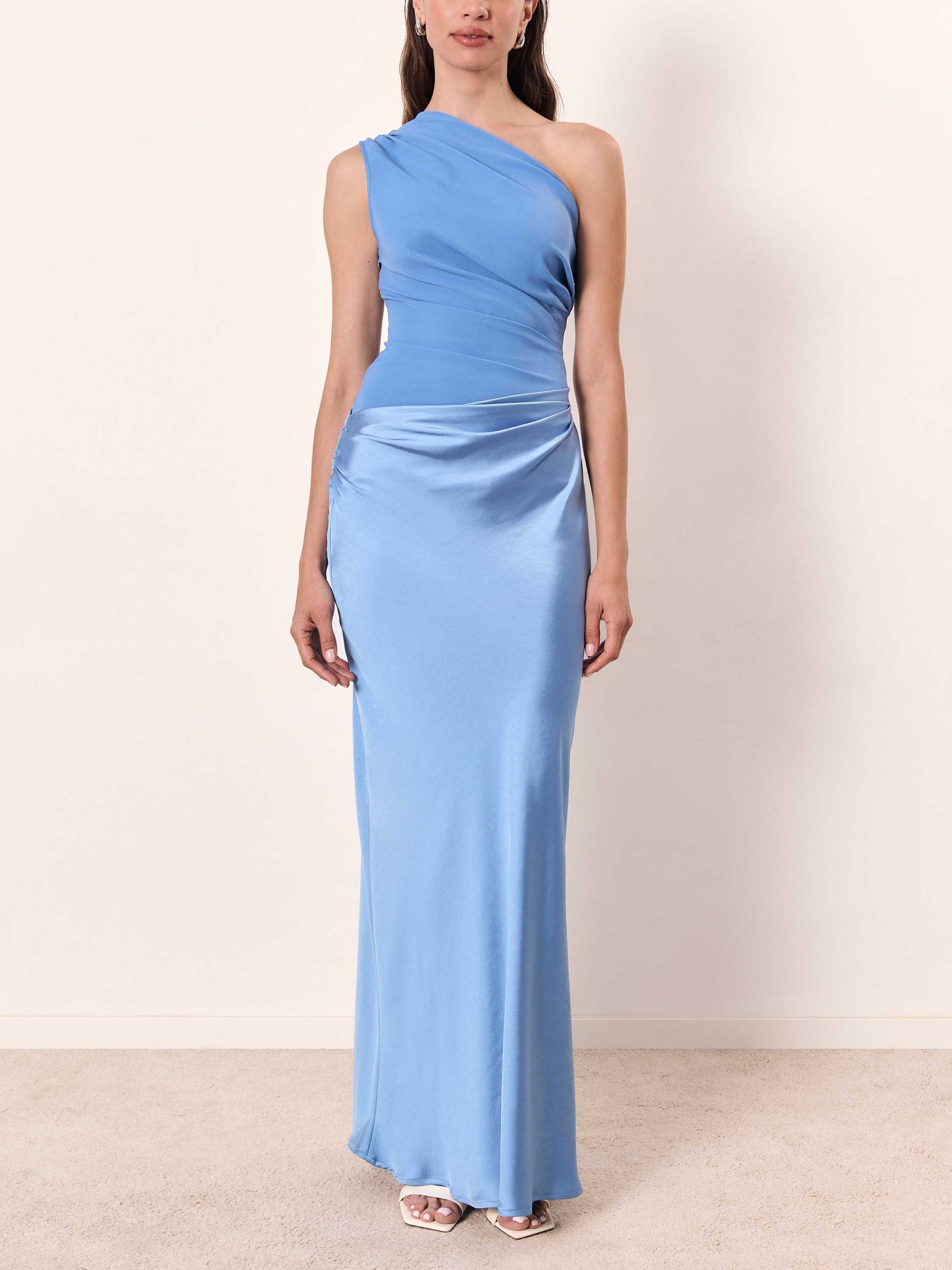 Donna | Abito da Donna Maxi Monospalla Arricciato in Satin 8