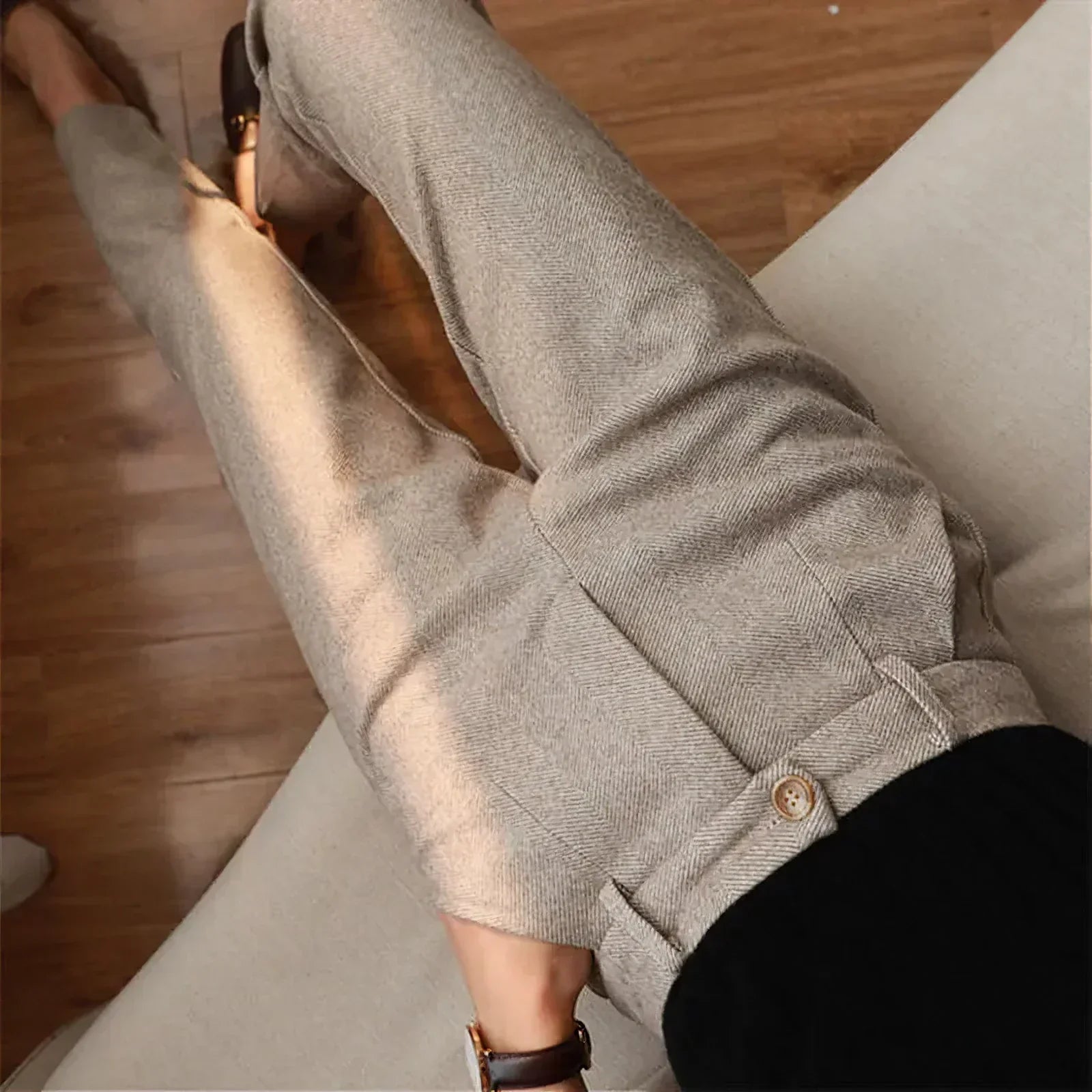Beige Pantaloni Su Misura per Uomini | Bravex Beige