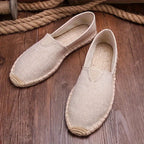 Elena | Donna Espadrillas Slip-On Piatta Tomaia Tessuta Beige