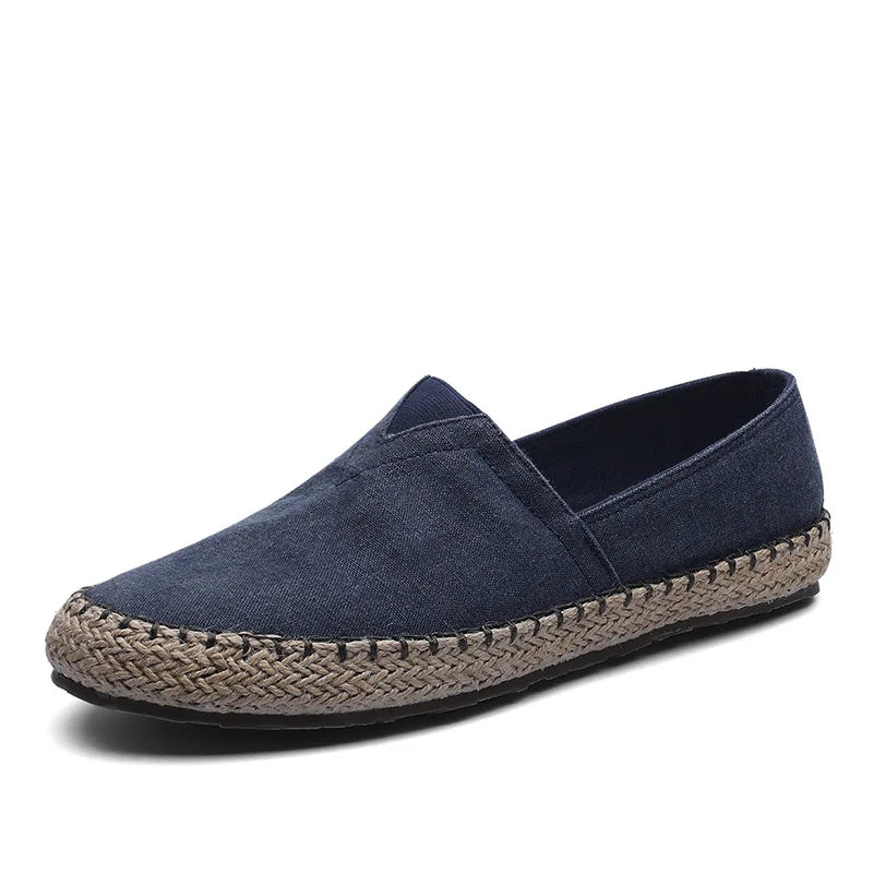 Espir | Scarpe Espadrillas Piatte in Tela Blu