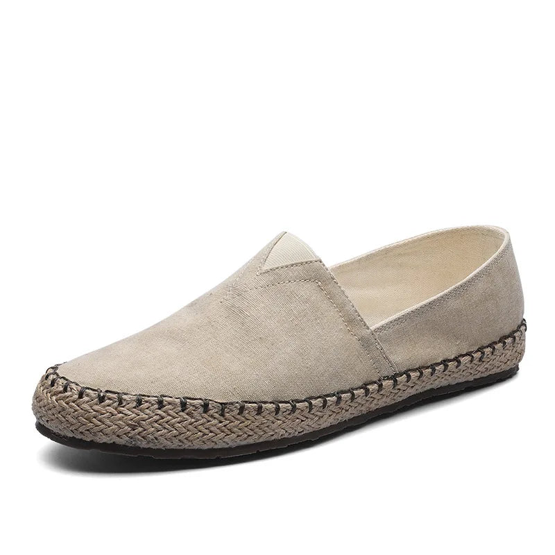 Espir | Scarpe Espadrillas Piatte in Tela Khaki